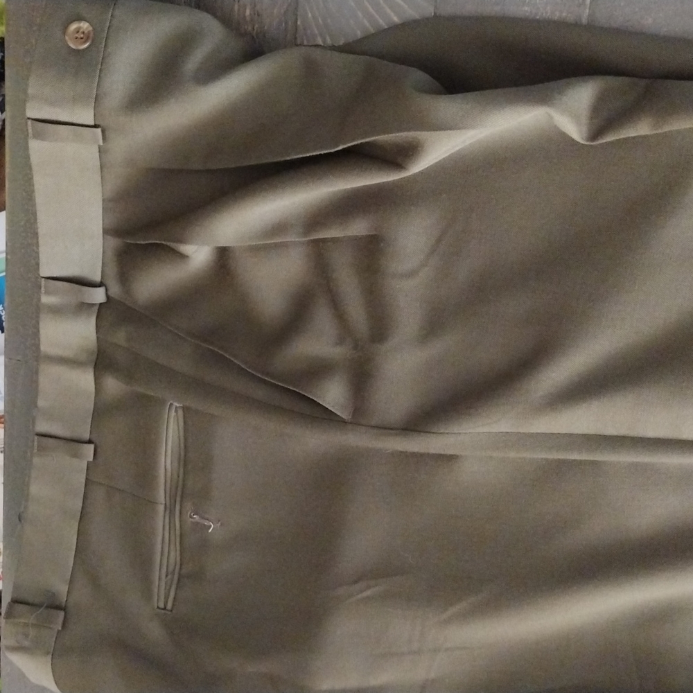 CHAPS MEN'S DRESS PANT SZ 36 W / 32 L OLIVE ...